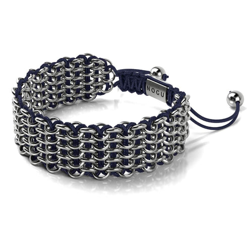Liens Éléphant de Sumatra | Bracelet Kismet de luxe | Bleu x Argent